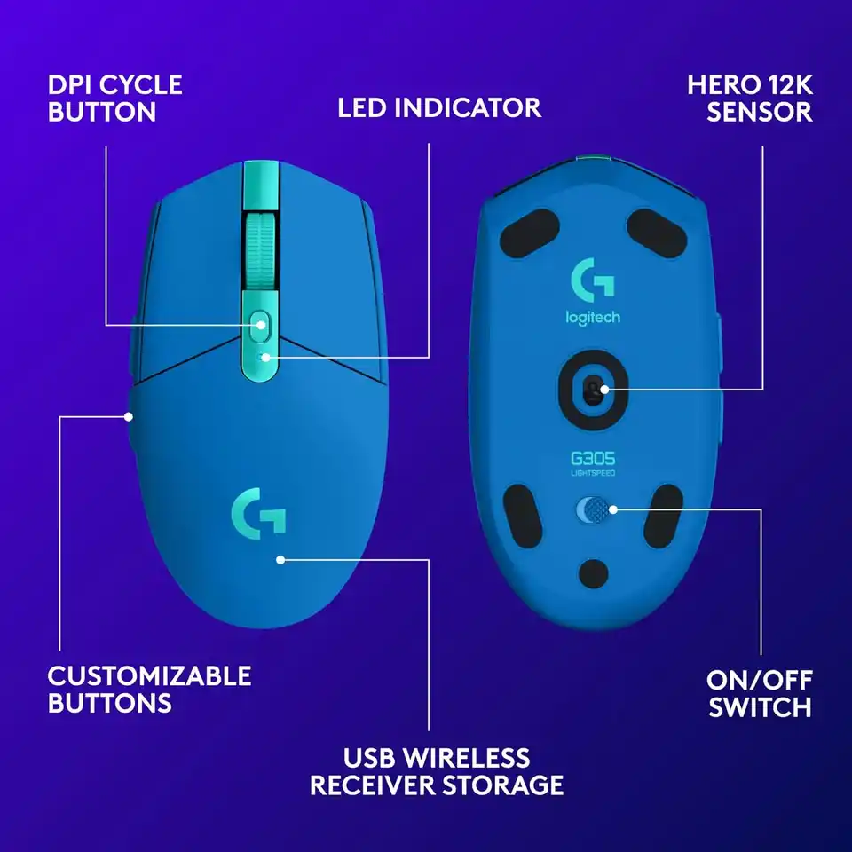 Logitech G305 LIGHTSPEED Wireless Gaming Mouse